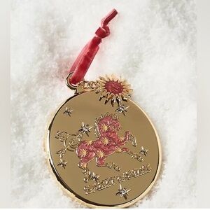 Anthropologie Lou Benesch Zodiac Ornament Gold Plated "Sagittarius" NWT